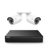 10 Channel 4K PoE Security Camera System, 2PCS 8MP Outdoor Metal IP Cameras, AI Human/Vehicle Detection, H.265+ Video Compression, Two-Way Audio